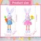 2Pcs Easter Bunny Plush Decorations Easter Bunny Stuffed Animal Cute Rabbit Plush Easter Basket Stuffers Gifts Party Decor Home Table Decorations